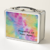 レインボー絞り染め メタルランチボックス (正面)