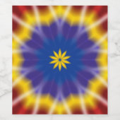 レインボー絞り染め ワインラベル (シングルラベル)