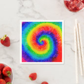 レインボー絞り染料アルコールインク スタンダードカクテルナプキン (インサイチュ)