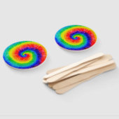 レインボー絞り染料アルコールインク ハンドファン (組立なし)