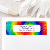 レインボー絞り染料アルコールインク ラベル (インサイチュ)