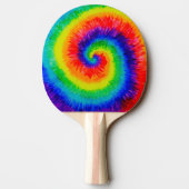 レインボー絞り染料アルコールインク 卓球ラケット (裏面)