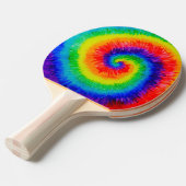 レインボー絞り染料アルコールインク 卓球ラケット (正面アングル)
