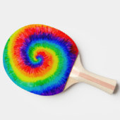 レインボー絞り染料アルコールインク 卓球ラケット (横)