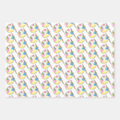 レインボー絵を描とSIP誕生日パーティー ラッピングペーパーシート (正面2)