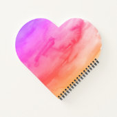 レインボー絵を描のテクスチャパターンビーチ ノートブック (裏面)