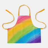 レインボー絵を描キッズ エプロン (正面)