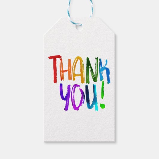 レインボー絵を描サンバースデーパーティーのお気に入り ギフトタグ (正面)