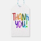 レインボー絵を描サンバースデーパーティーのお気に入り ギフトタグ (裏面)