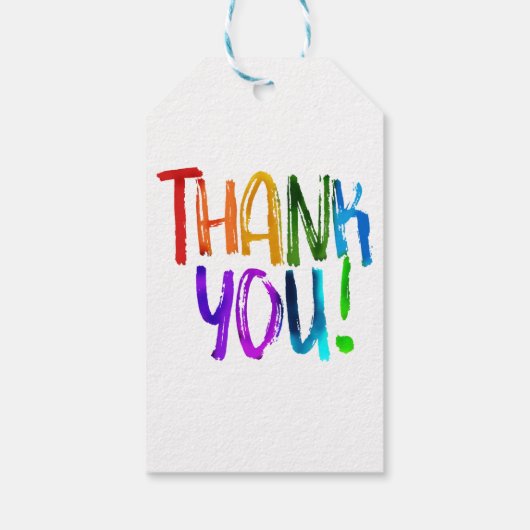 レインボー絵を描サンバースデーパーティーのお気に入り ギフトタグ (裏面)