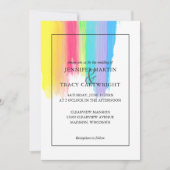 レインボー絵を描ストロークゲイレズ芸術的ビアンズ 招待状 (正面)