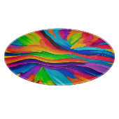 レインボー絵を描スワール カッティングボード (角)