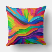 レインボー絵を描スワール クッション (裏面)