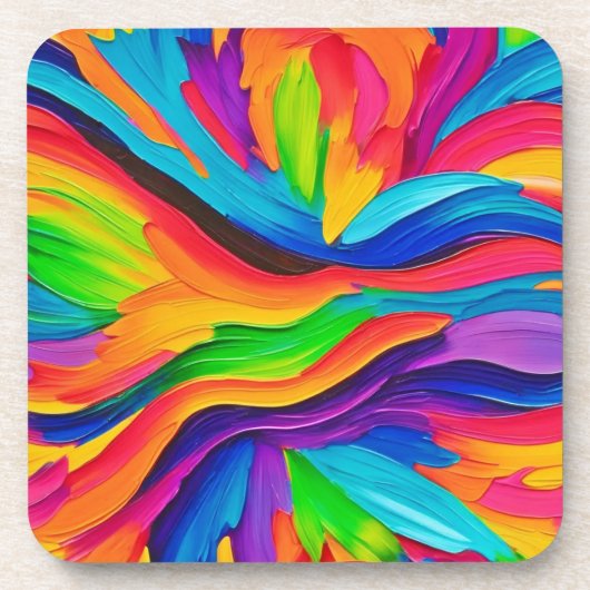 レインボー絵を描スワール コースター (正面)