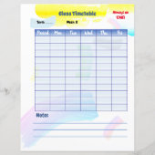 レインボー絵を描ス・クラスの時刻表 (裏面)