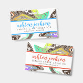 レインボー絵を描ス・ストローク会社IDバッジ バッジ (正面＆裏面)