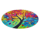 レインボー絵を描ツリー カッティングボード (角)