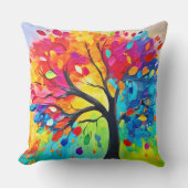 レインボー絵を描ツリー クッション (正面)