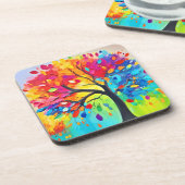 レインボー絵を描ツリー コースター (左側)