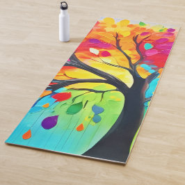 レインボー絵を描ツリー ヨガマット
