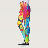 レインボー絵を描ツリー レギンス (左)