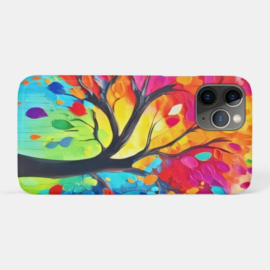 レインボー絵を描ツリー Case-Mate iPhoneケース (裏面(横))