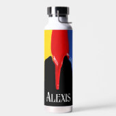 レインボー絵を描ドリップ ウォーターボトル (左面)