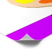 レインボー絵を描パレットアート誕生日パーティバナー ポスター (角)