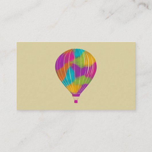 レインボー絵を描ホットエアバルーンカスタム 名刺 (裏面)