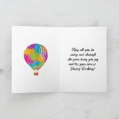 レインボー絵を描ホットエアバルーン誕生日 シーズンカード (内部)