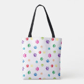 レインボー絵を描ポープ・プリントパーソナライズされた トートバッグ (裏面)