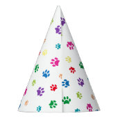 レインボー絵を描ポープ・プリント パーティーハット (裏面)