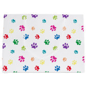 レインボー絵を描ポープ・プリント ラージペーパーバッグ (正面)