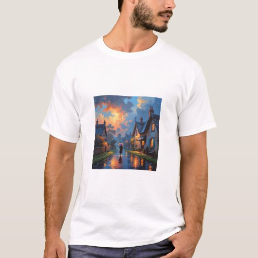 レインボー絵を描レイン Tシャツ (正面)