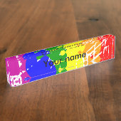 レインボー絵を描動揺してル デスクネームプレート (側面)