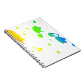 レインボー絵を描（ばちゃばちゃ）跳ねる ノートブック (右側)