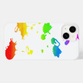 レインボー絵を描（ばちゃばちゃ）跳ねる Case-Mate iPhoneケース (裏面 (横))