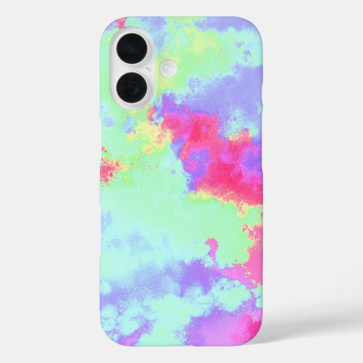 レインボー絵を描（ばちゃばちゃ）跳ねるiPhone 16ケース Case-Mate iPhoneケース (裏面)
