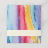 レインボー絵画ウォッシュ結婚ズ プレイスカード (外部開封)