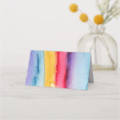 レインボー絵画ウォッシュ結婚ズ プレイスカード (裏面)