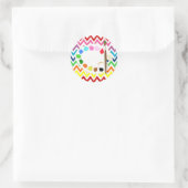 レインボー絵画ズアートパーティー ラウンドシール (バッグ)