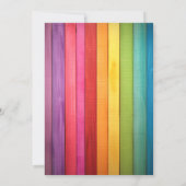 レインボー絵画ズ&アートパーティー子供の誕生日 招待状 (裏面)