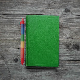 レインボー織りストライプ 青ボールペン