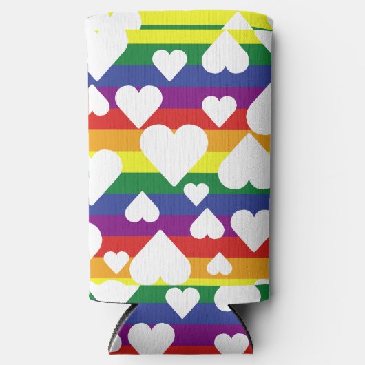 レインボー缶/クール錫 スリム缶クーラー (正面)