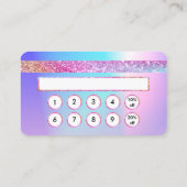 レインボー美しいサロンロイヤリティカード 名刺 (裏面)