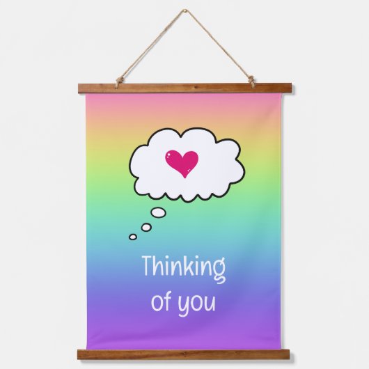 レインボー考える・オブ・ユー・ウォール・タペストリー 吊り下げ型タペストリー (正面)