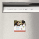 レインボー背の高い花デイトの磁結婚石を保存 マグネット (インサイチュ (食洗機))