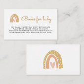レインボー自然ベビーシャワーベビー用ブック エンクロージャーカード (正面/裏面)