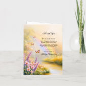 レインボー自然蝶の葬儀プログラム | フォト カード (裏面)