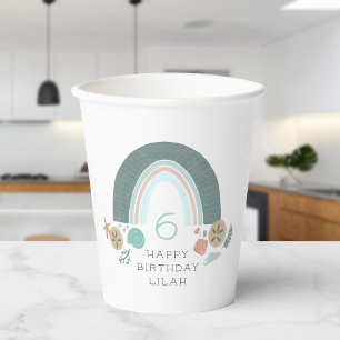 レインボー航海のアンダーザシーシーシーシェル誕生日 紙コップ